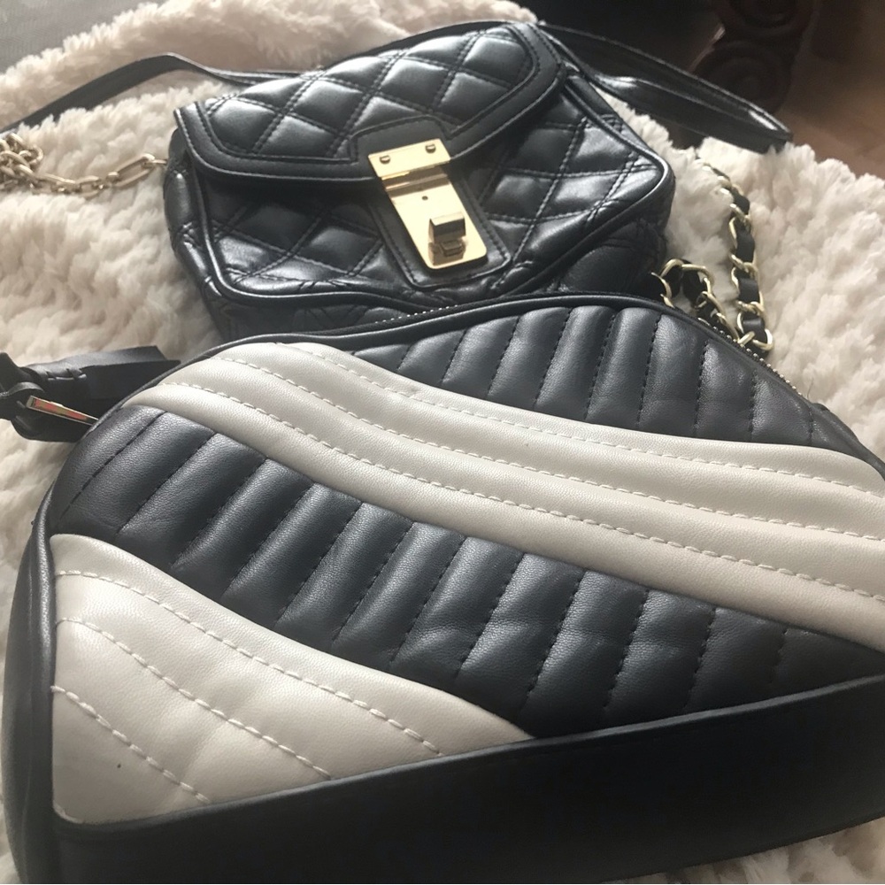 Banana Republic black and Zara cross body bags